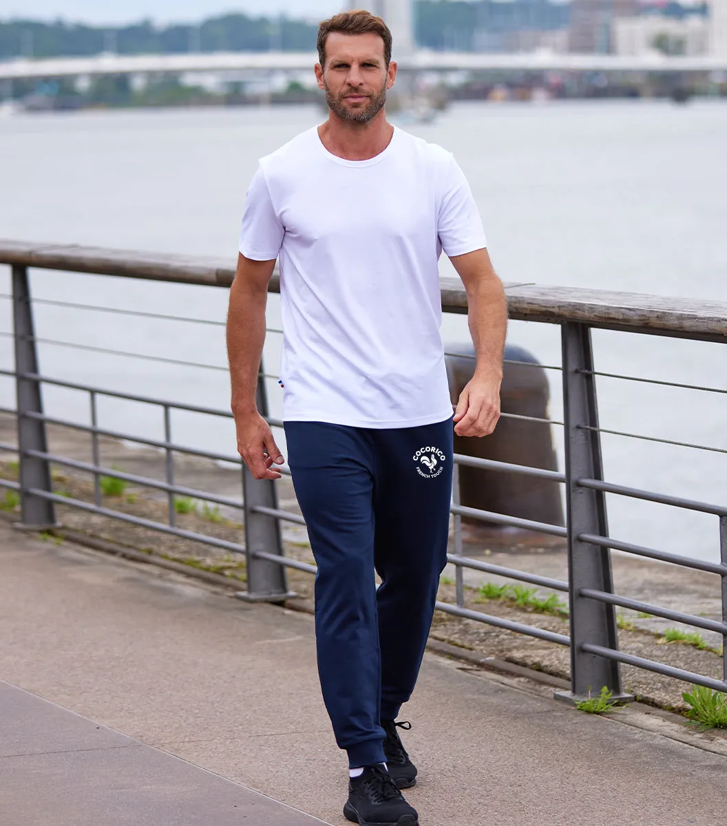 Cocorico Coq Français jogging homme marine coton