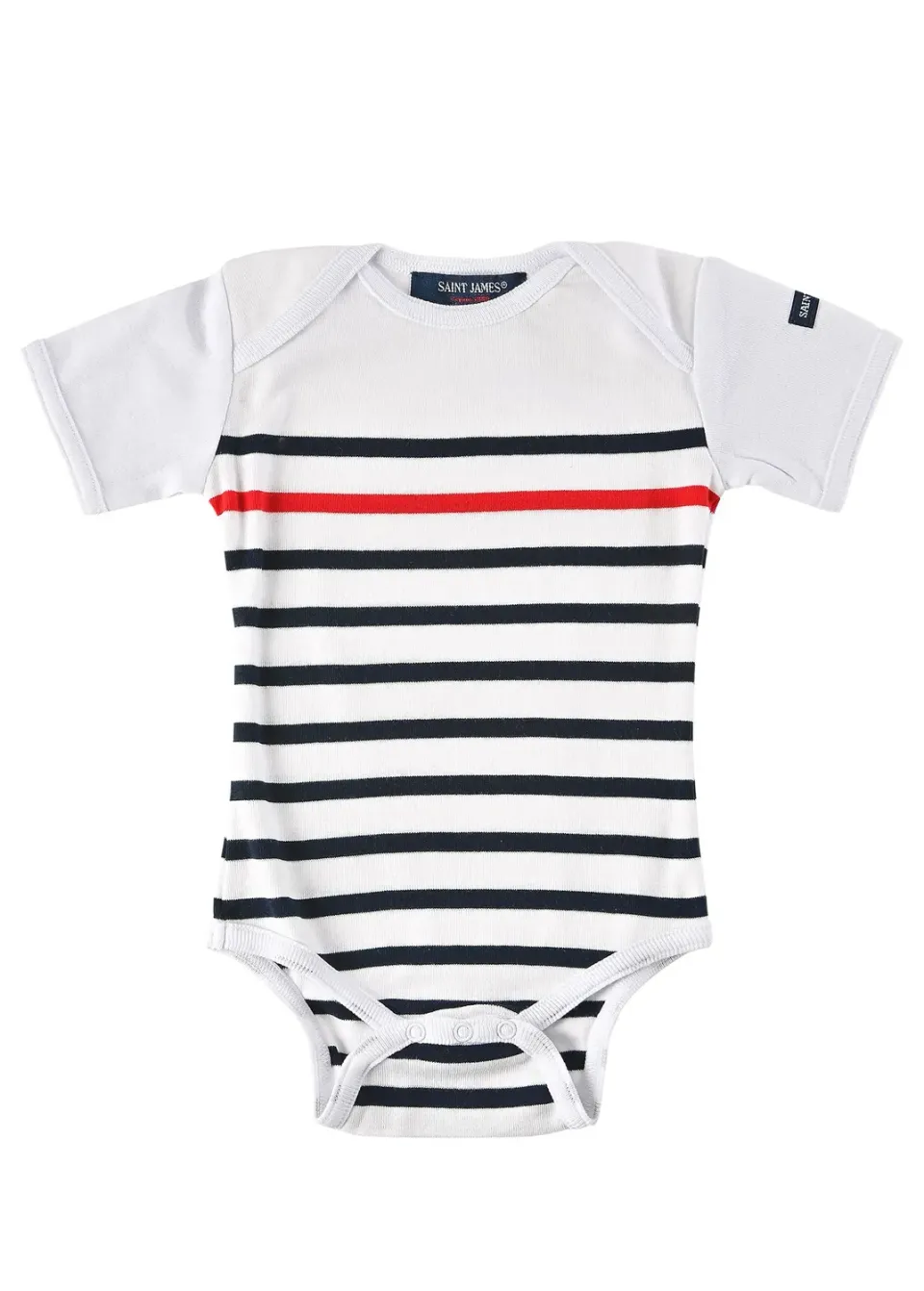 Saint James Naval coffret body bébé blanc/marine/tulipe