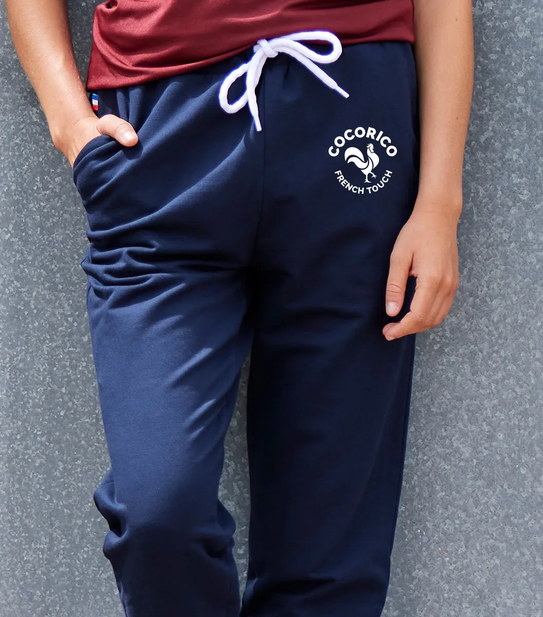 Cocorico Coq Français jogging femme marine coton