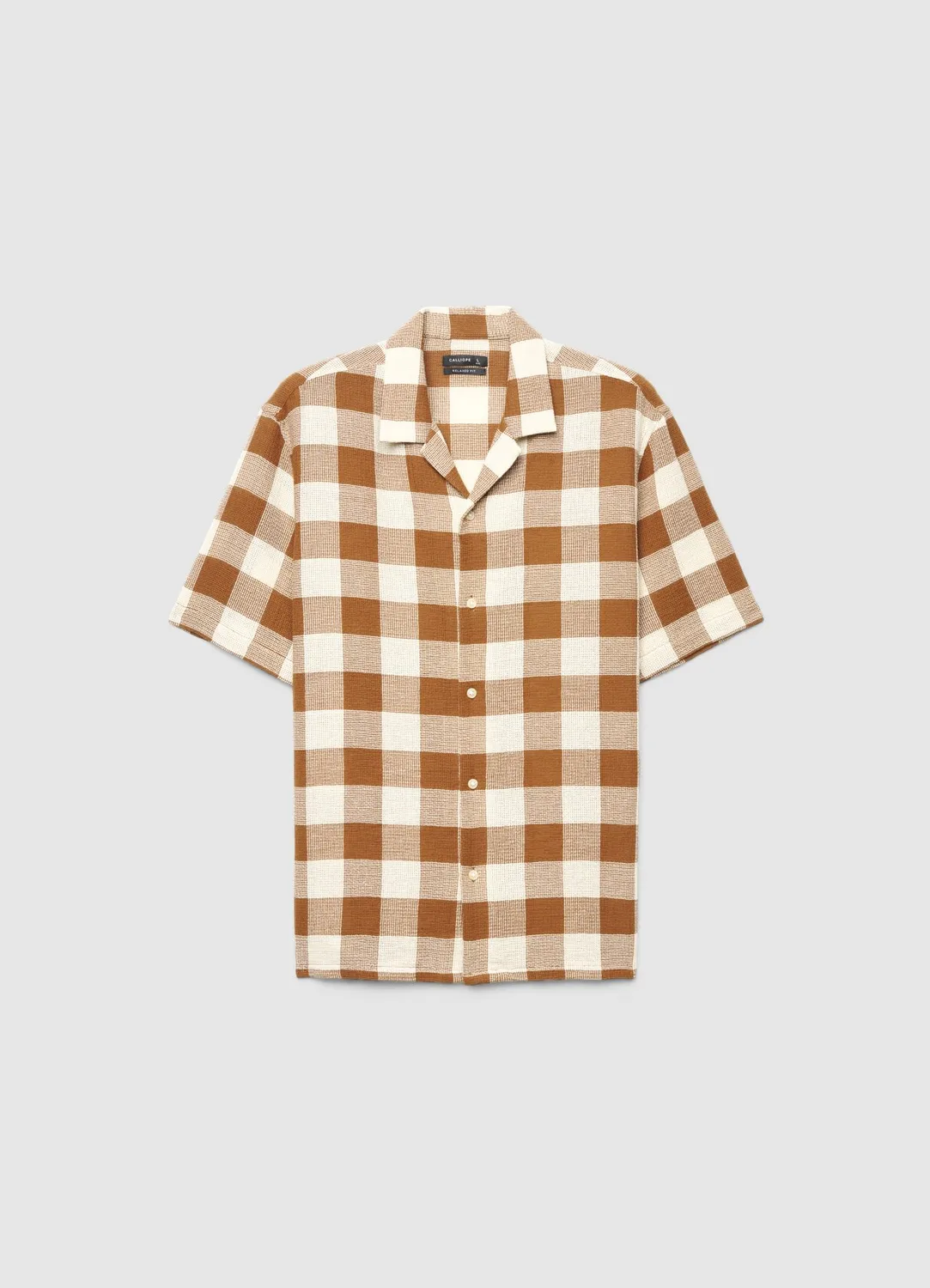 Calliope chemise à carreaux homme manches courtes