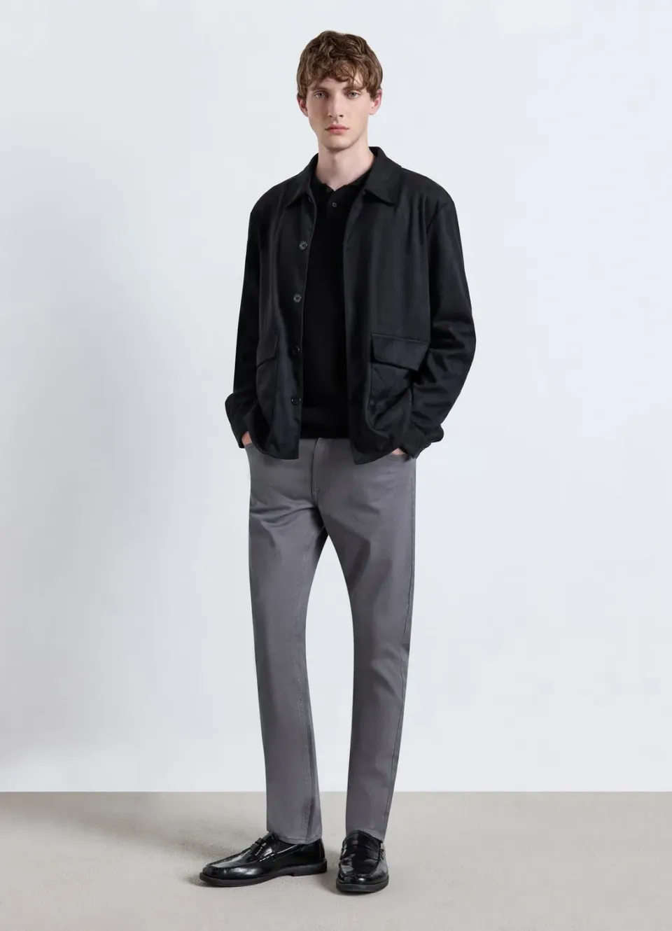 Calliope Pantalon 5 Poches Homme Drill Uni Coupe Droite