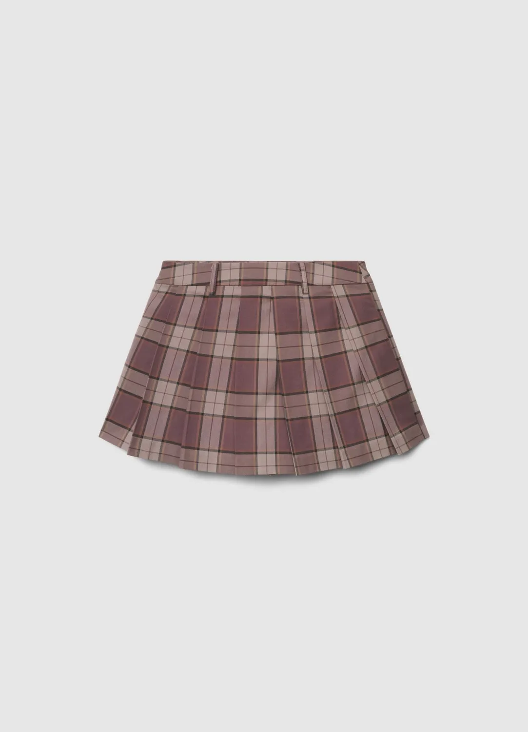 Calliope jupe-short à carreaux plissée femme