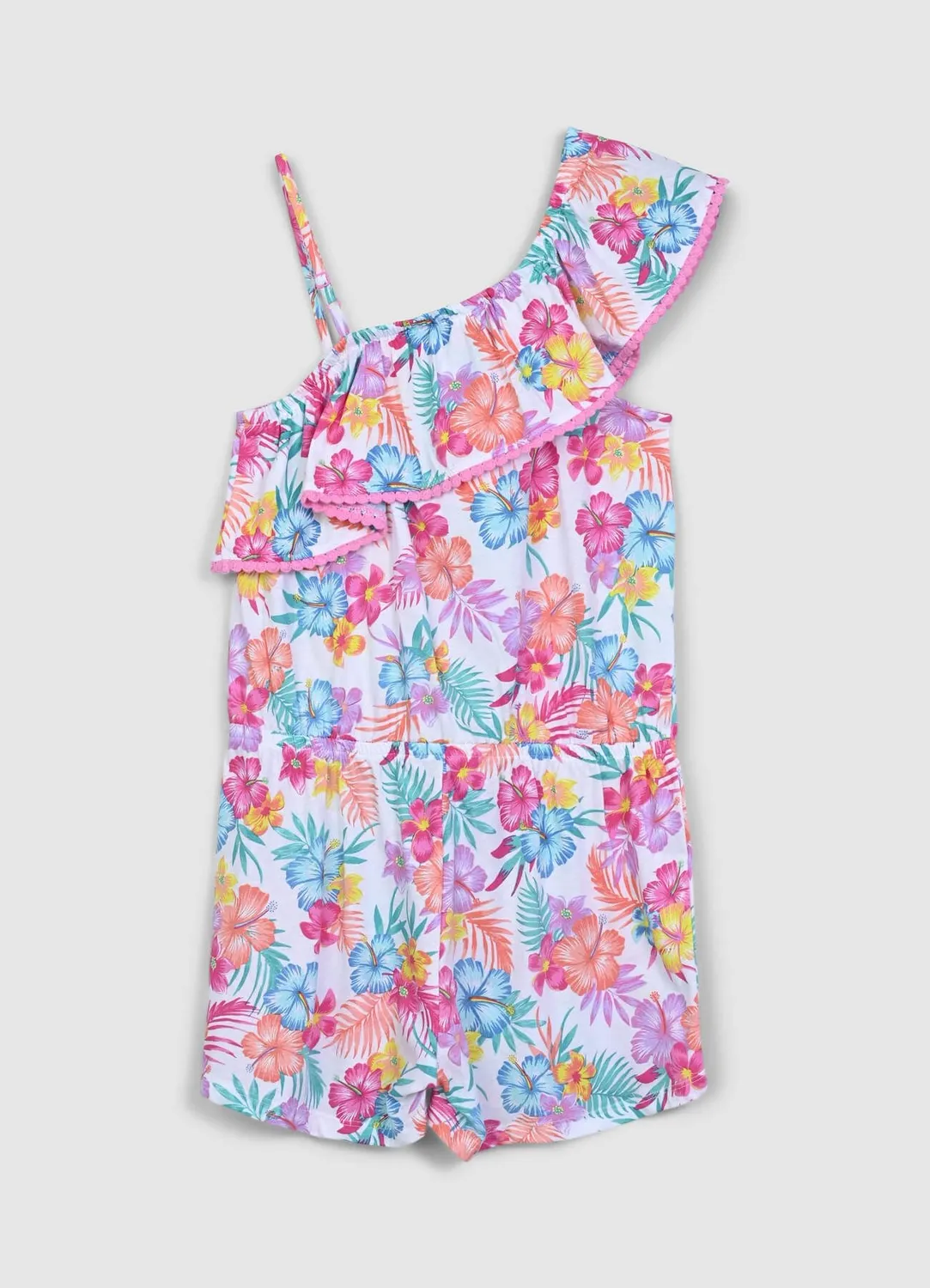 Calliope combishort une épaule fille tropical