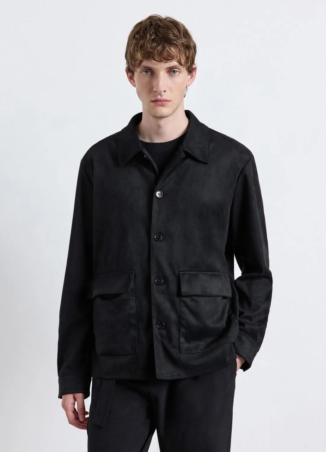 Calliope Shacket Homme Boutonnée Unie