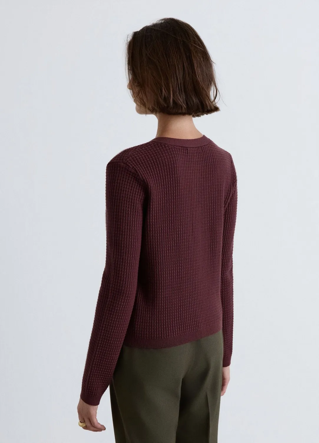 Calliope Cardigan Nid d'Abeille Boutons Bijou Cardigan Femme