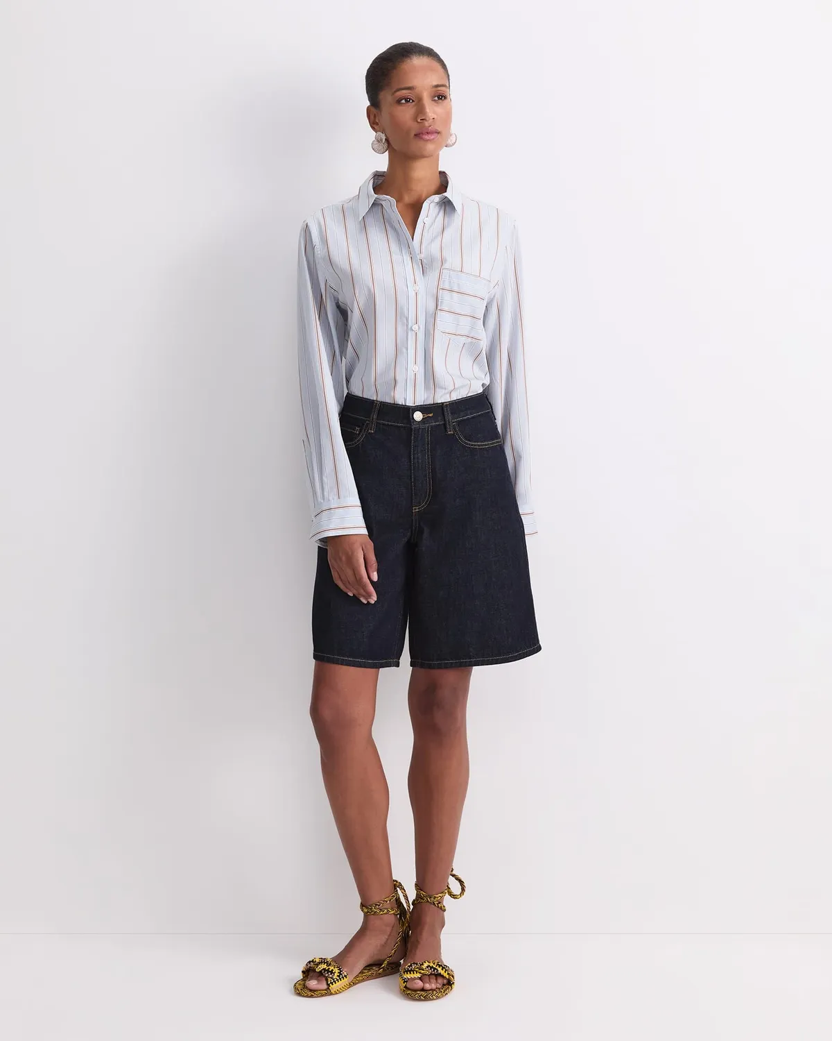 Sportscraft Allegra short jean femme longueur genou