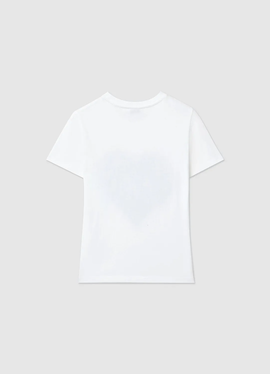 Calliope T-shirt coeur strass femme col rond