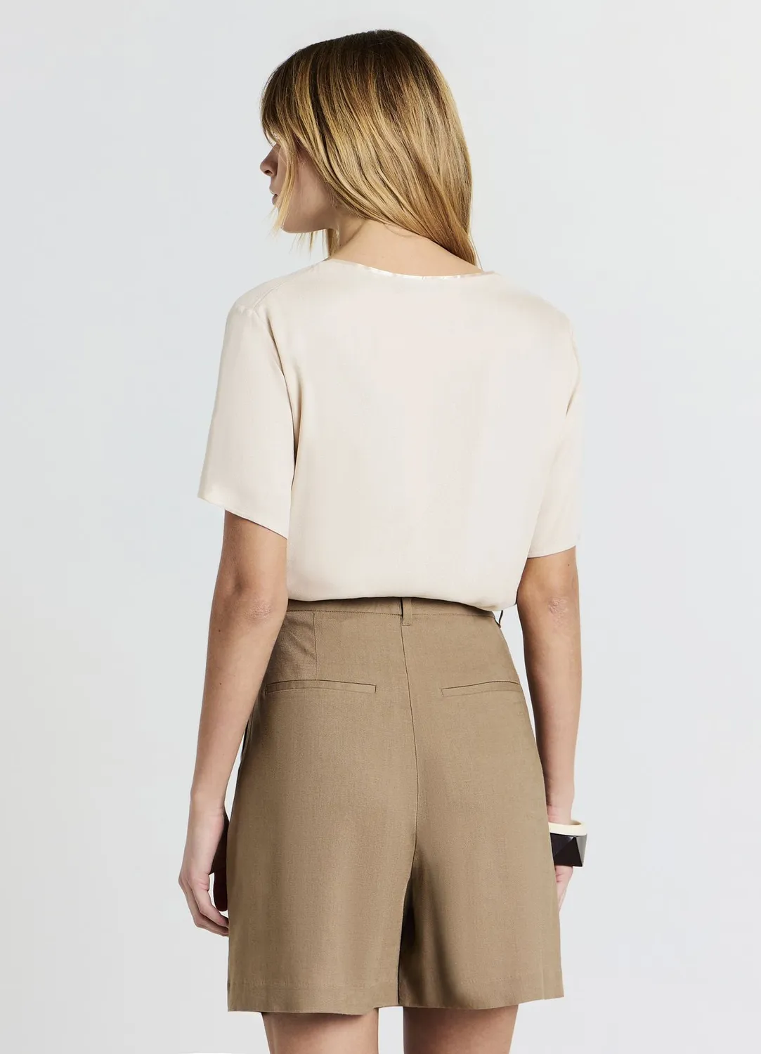 Calliope blouse col large femme manches courtes