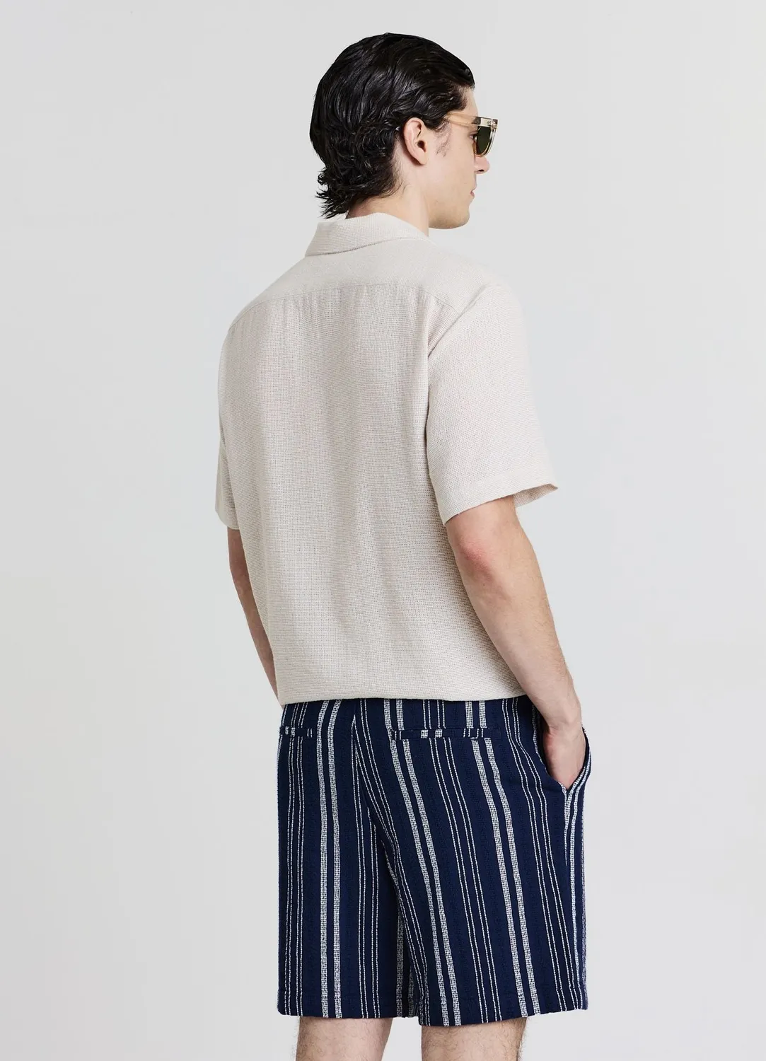 Calliope short jogger rayé homme cordon