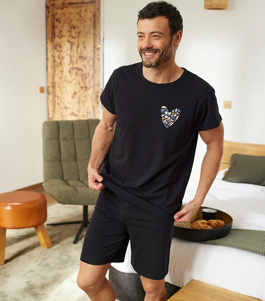 Cocorico Ensemble Pyjama Homme Rêveur Noir coton taille L
