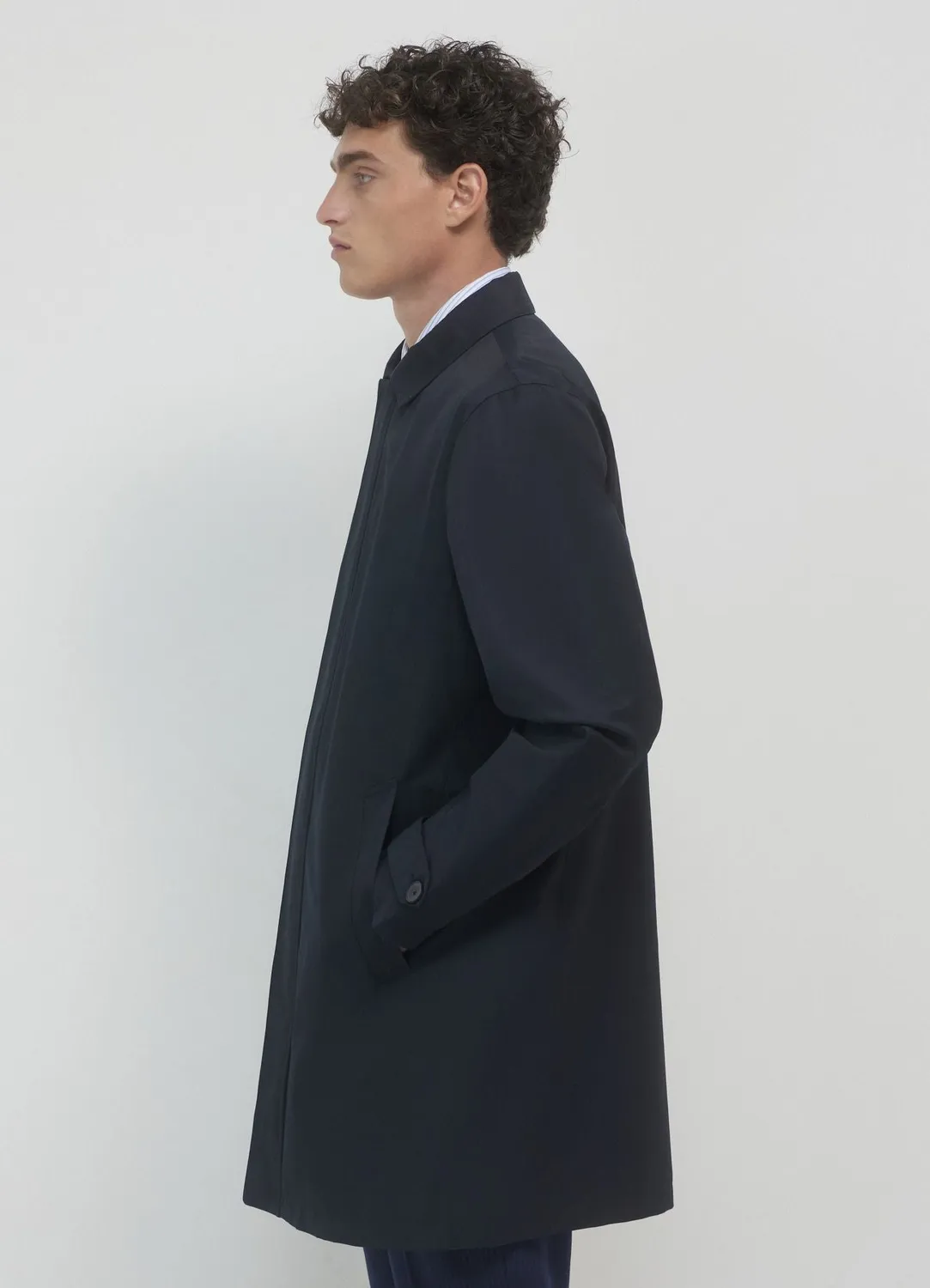 Calliope veste légère col chemise unie homme