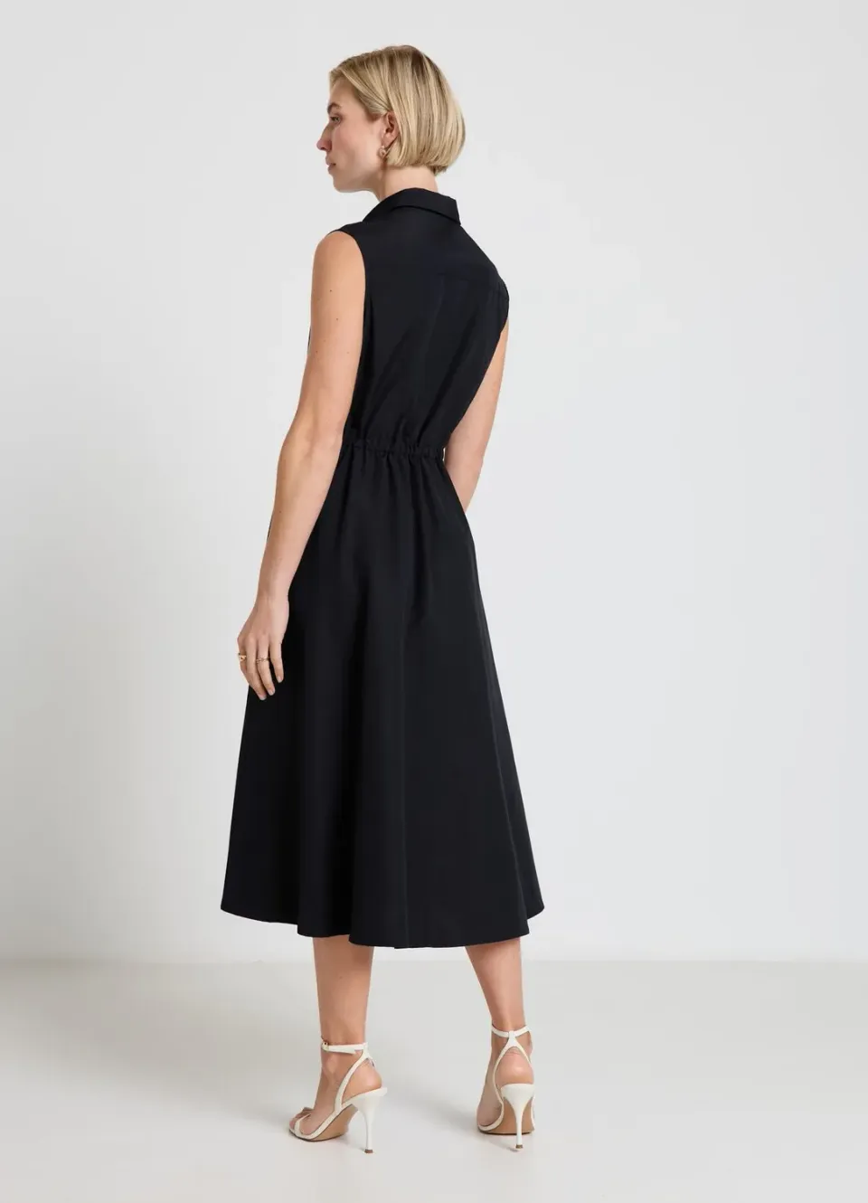 Calliope Atelier robe chemisier longue sans manches