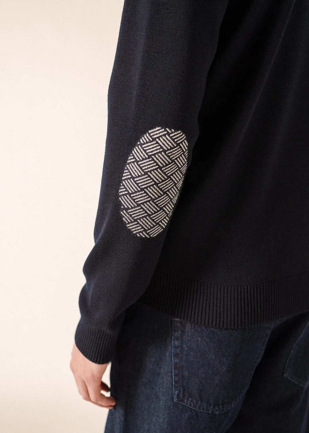 Saint James Equipage cardigan navy/écume 100% laine