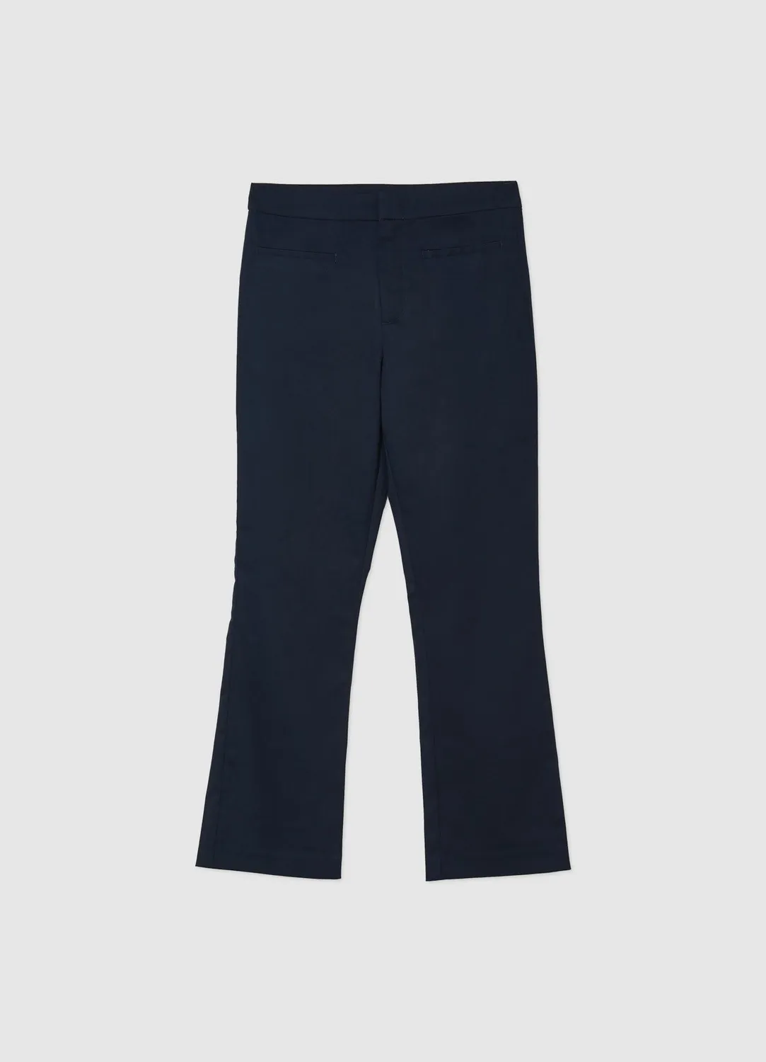 Calliope pantalon cropped flare femme coton rasatello