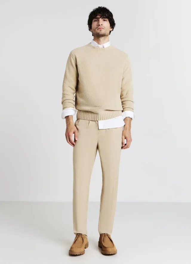 Calliope pull chenille homme col rond manches longues