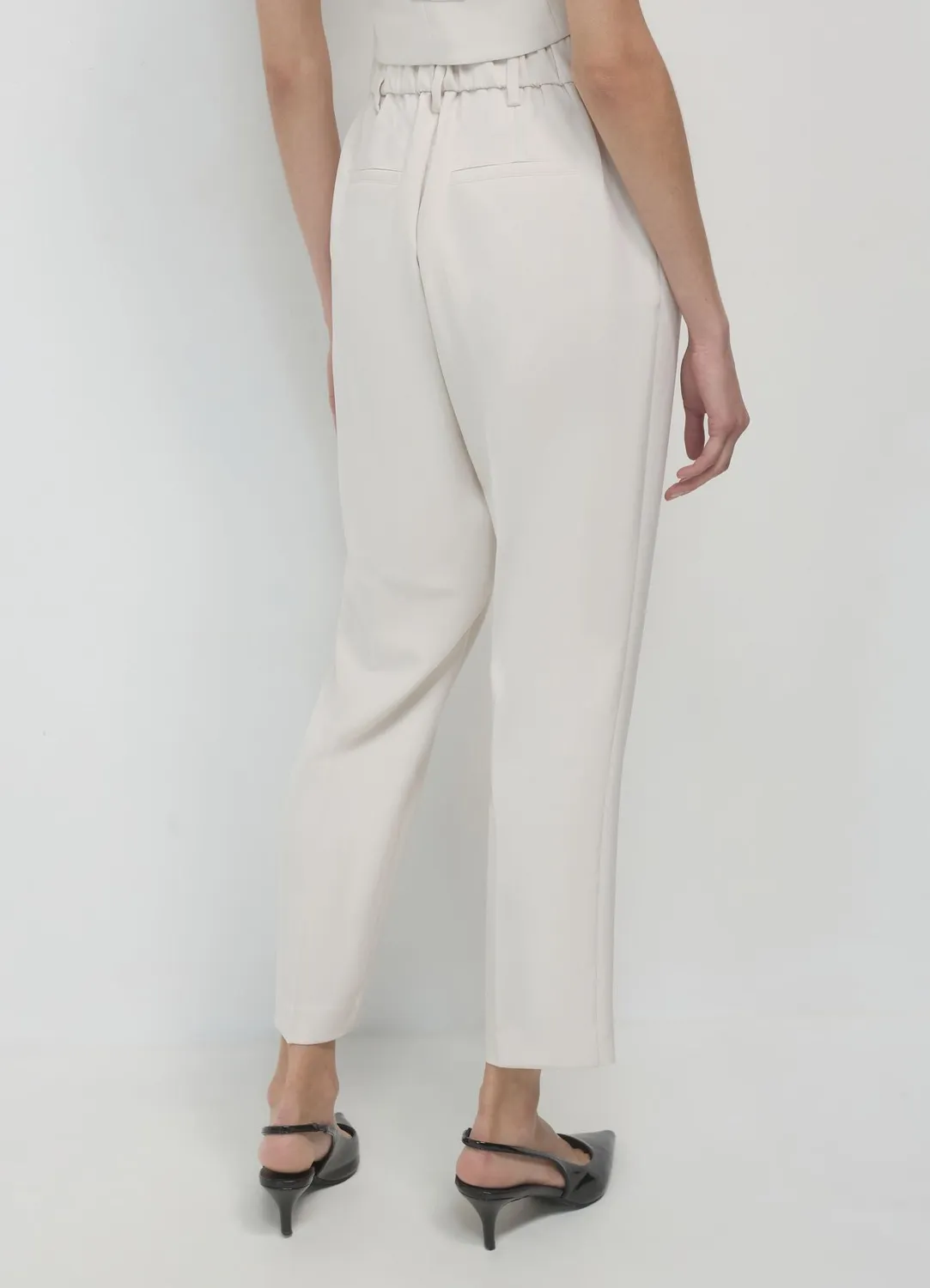 Calliope pantalon femme uni coupe regular élastique