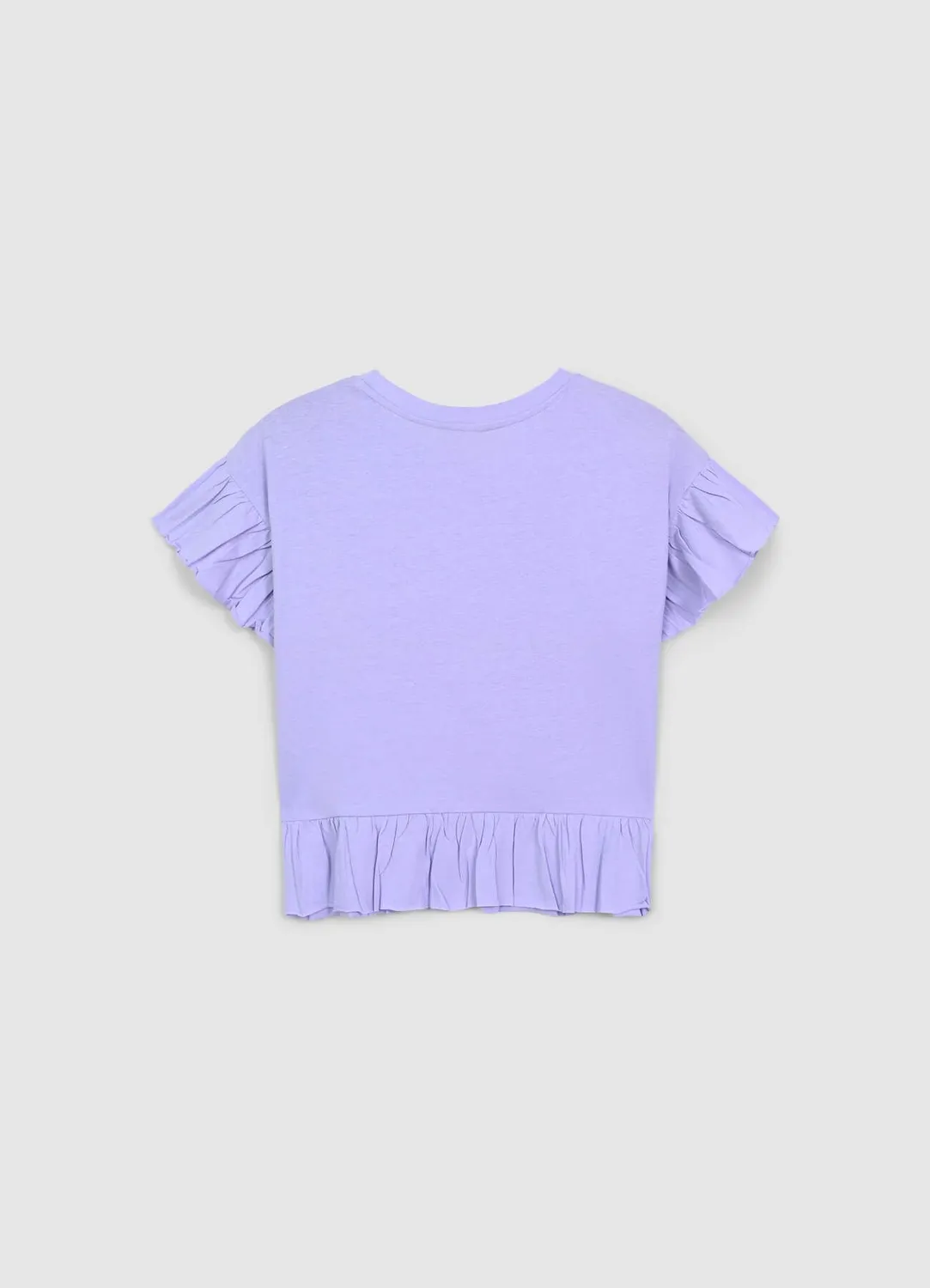 Calliope T-shirt volants femme coton manches courtes