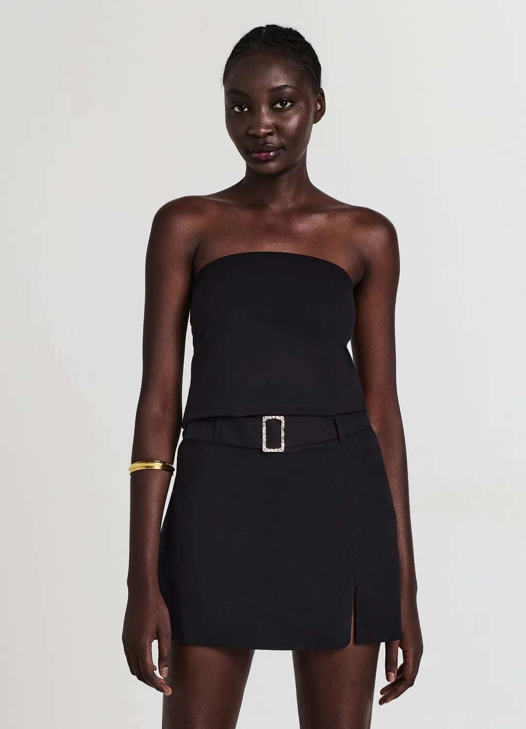 Calliope jupe-short femme coton avec ceinture