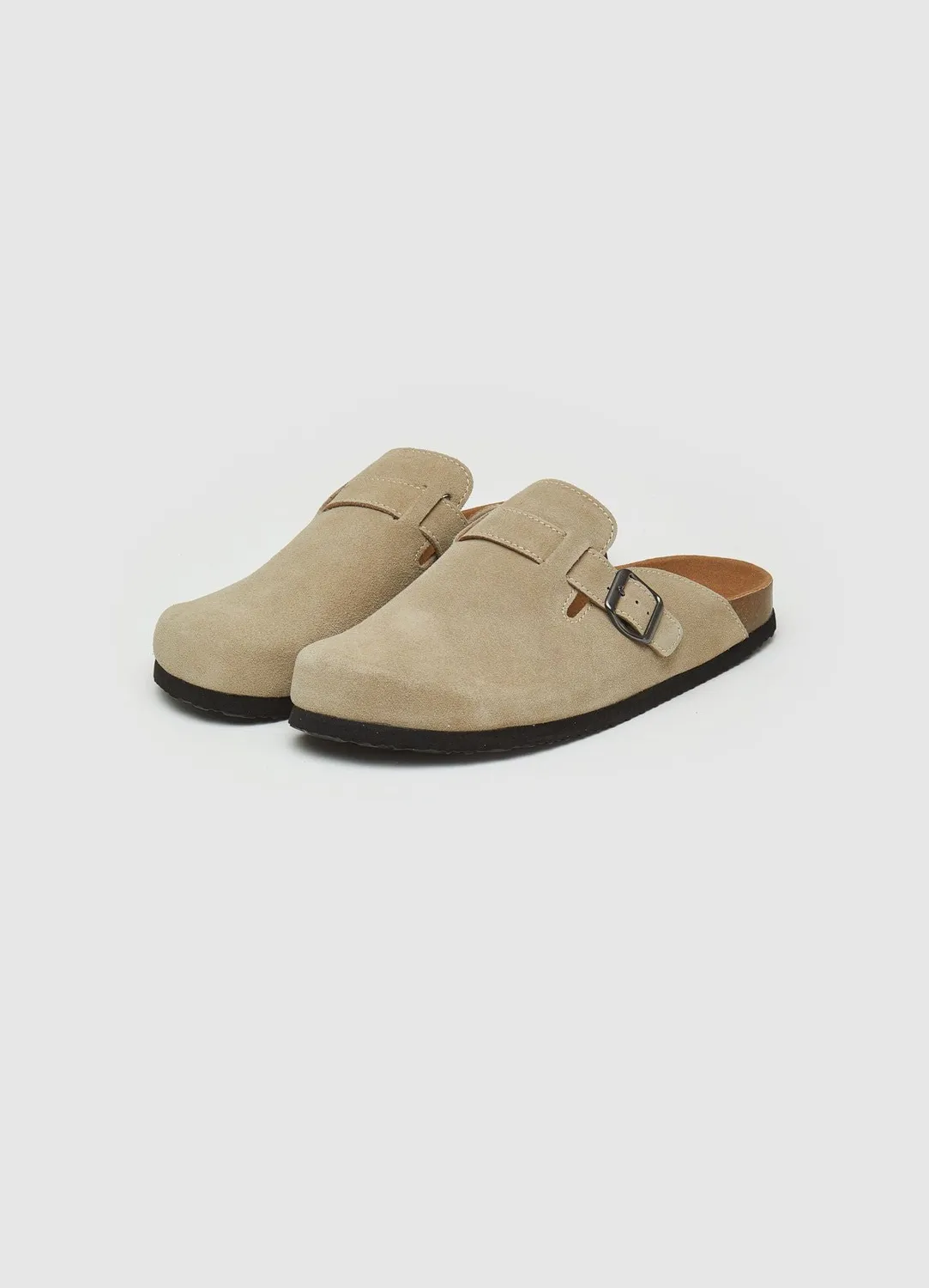 Calliope Effet Suédé sabots homme boucle réglable