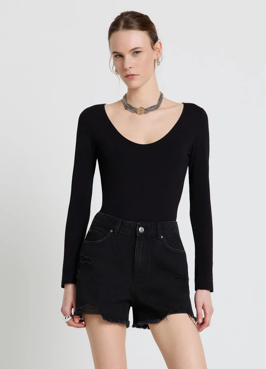 Calliope body col large femme manches longues