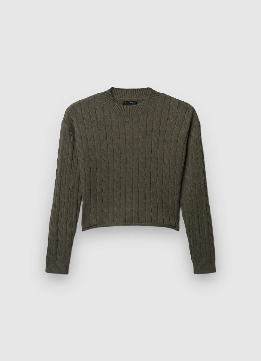 Calliope pull crop torsadé femme manches longues
