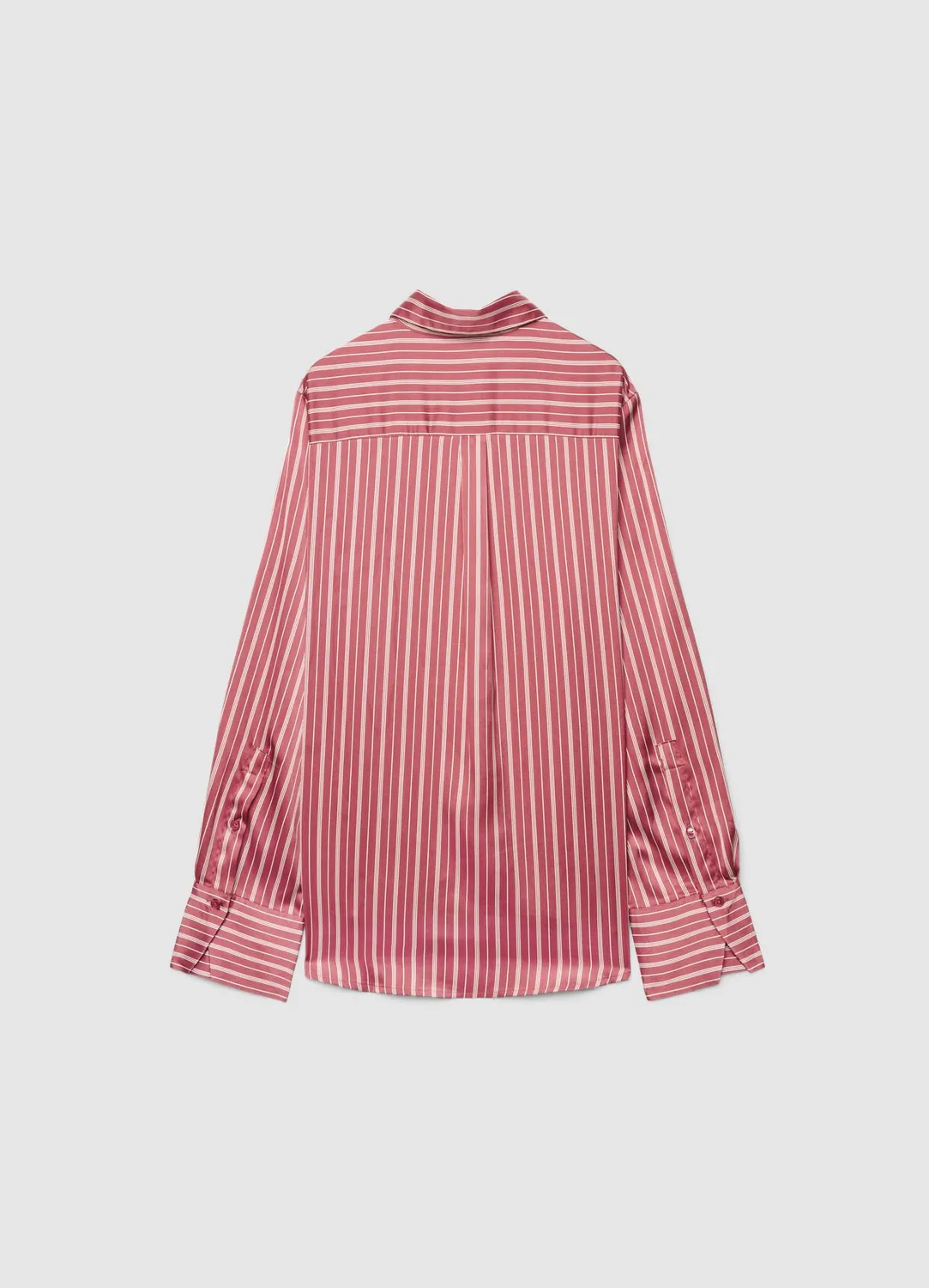 Calliope chemise rayée satinée col classique femme