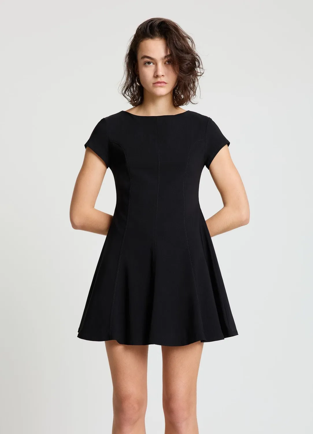 Calliope robe évasée femme jupe godets manches courtes