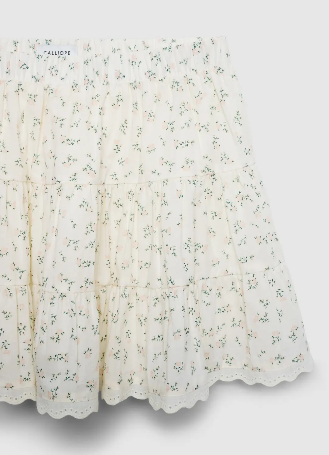 Calliope jupe-short fleurs jupe-culotte volants taille haute