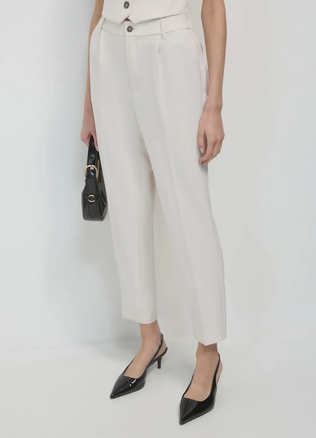 Calliope pantalon femme uni coupe regular élastique