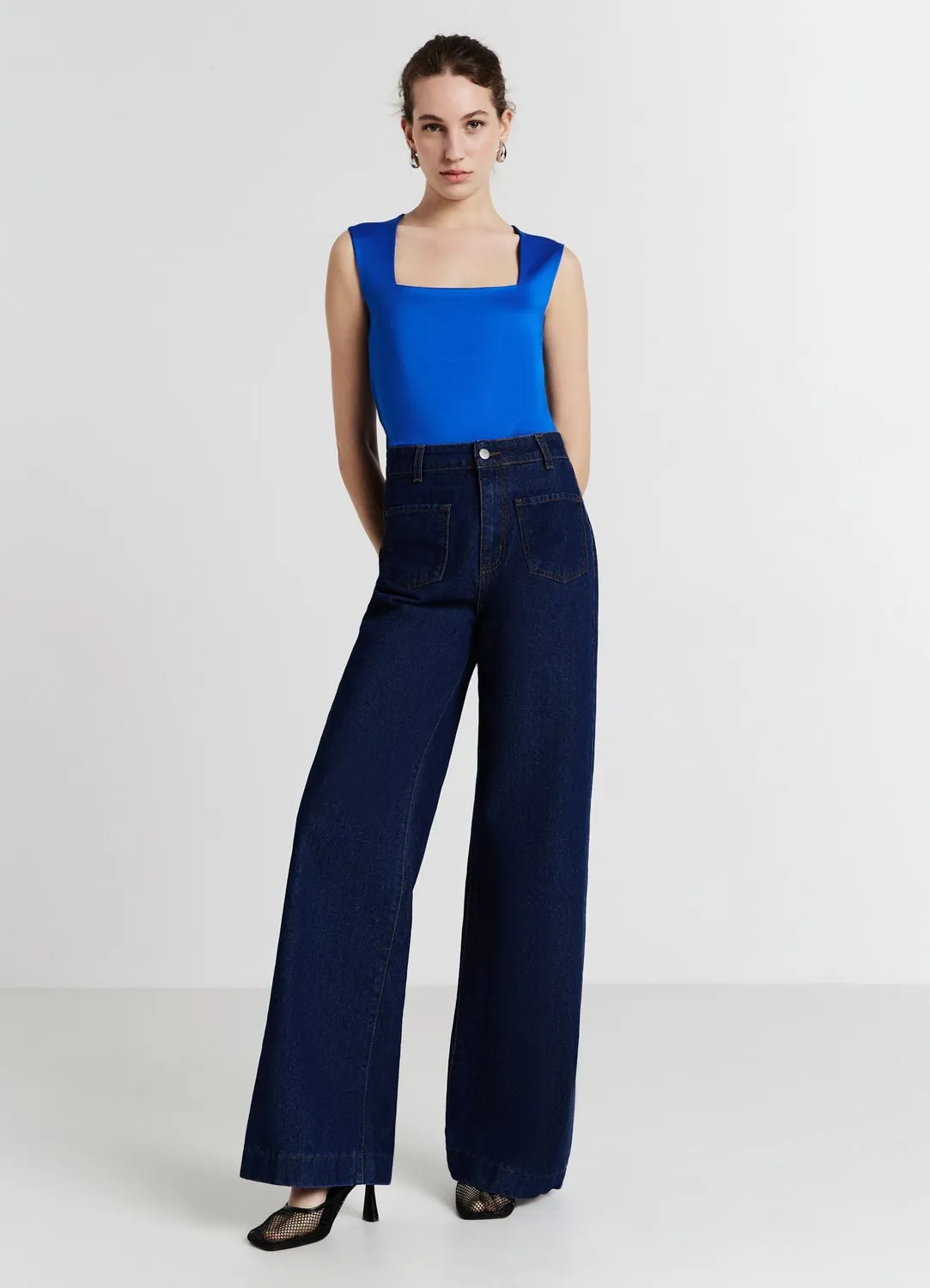 Calliope débardeur uni femme col U coupe regular