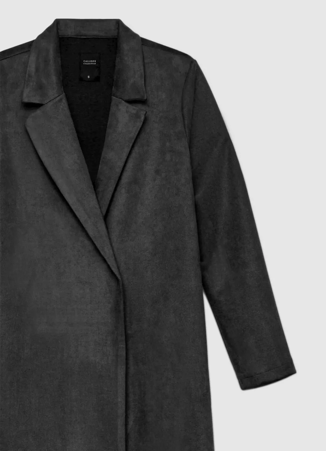 Calliope manteau femme similisuède sans fermeture