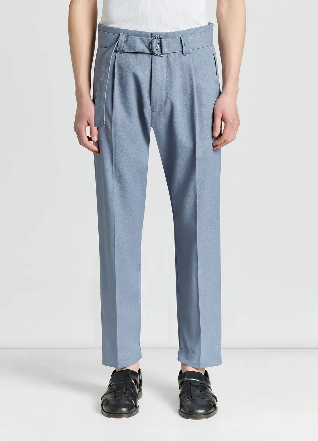 Calliope pantalon lin homme ceinture tissée uni