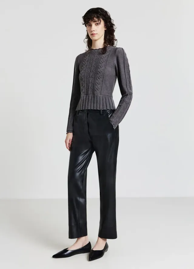 Calliope pull maille femme col rond manches longues