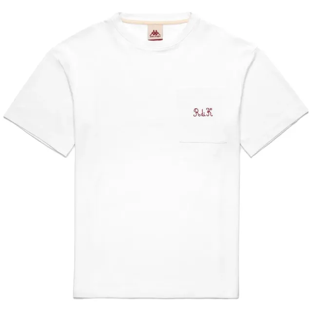 Robe di Kappa Mirfak t-shirt unisexe blanc poche coton