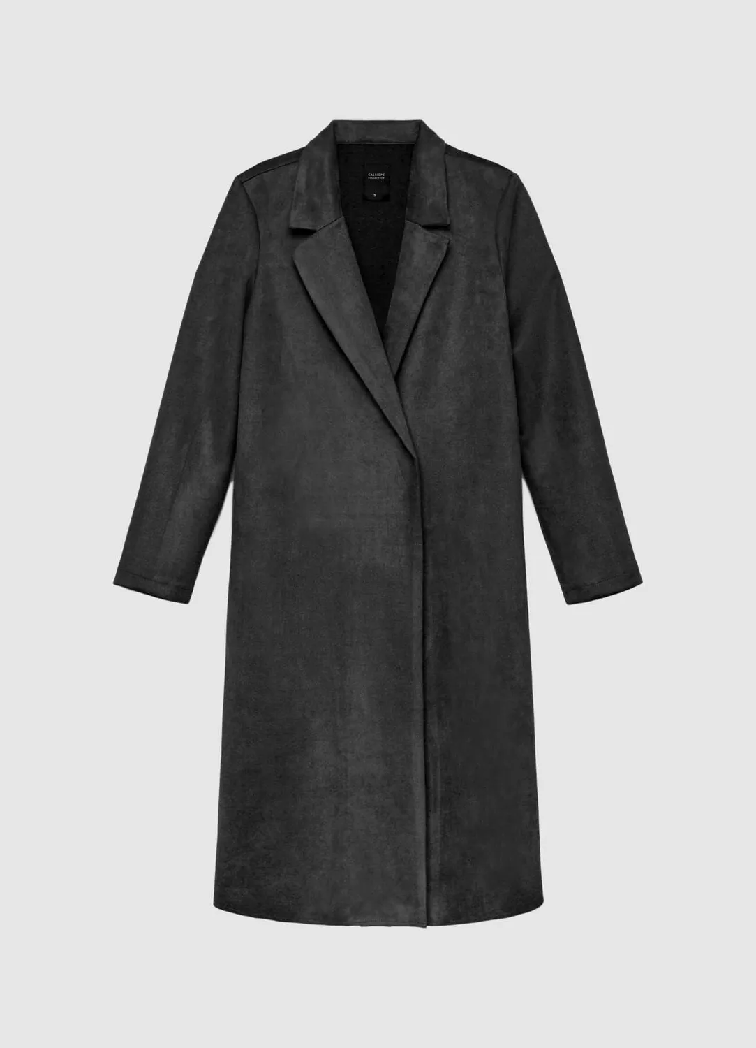 Calliope manteau femme similisuède sans fermeture