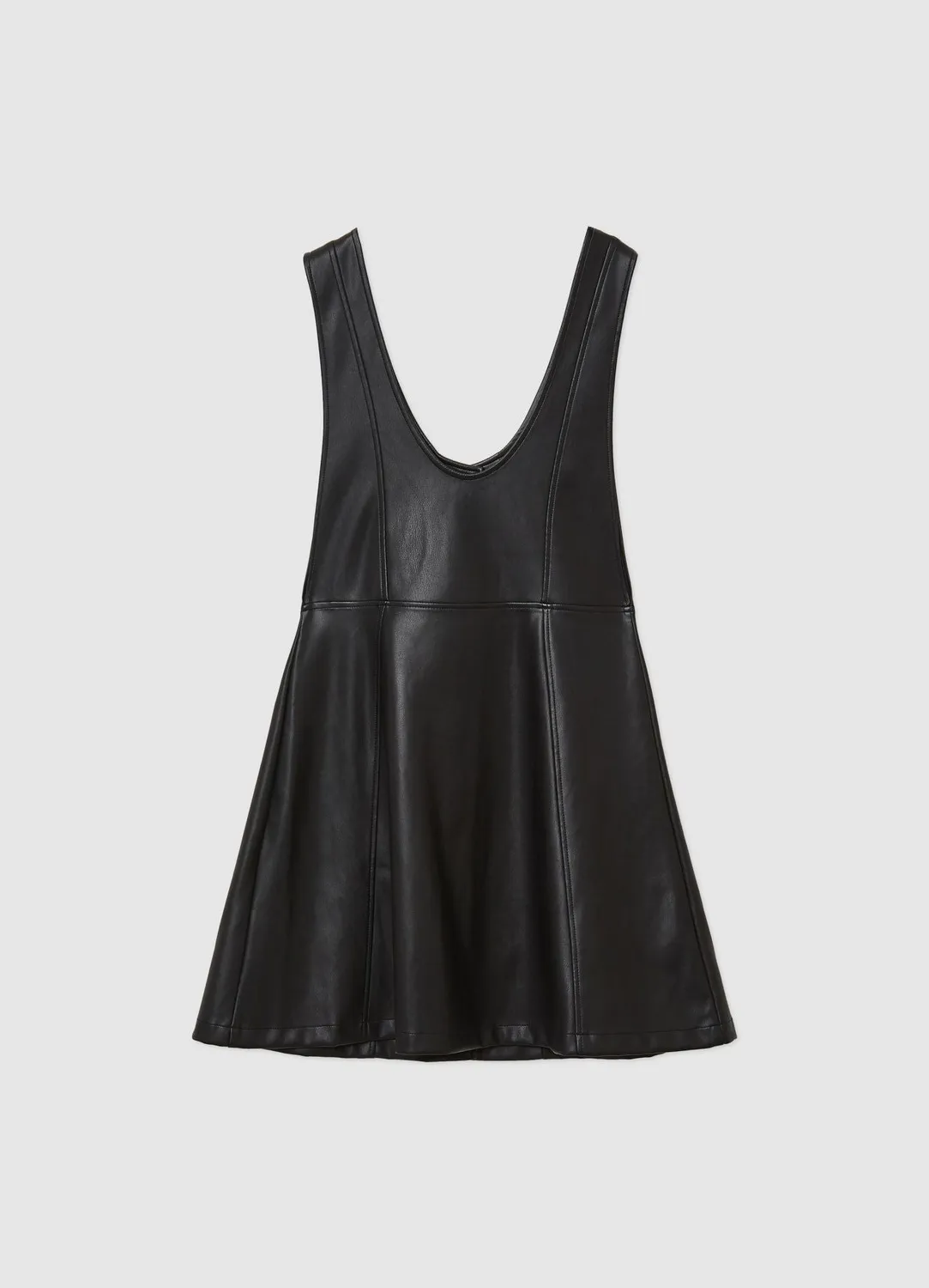 Calliope robe salopette simili cuir mini XS-XL
