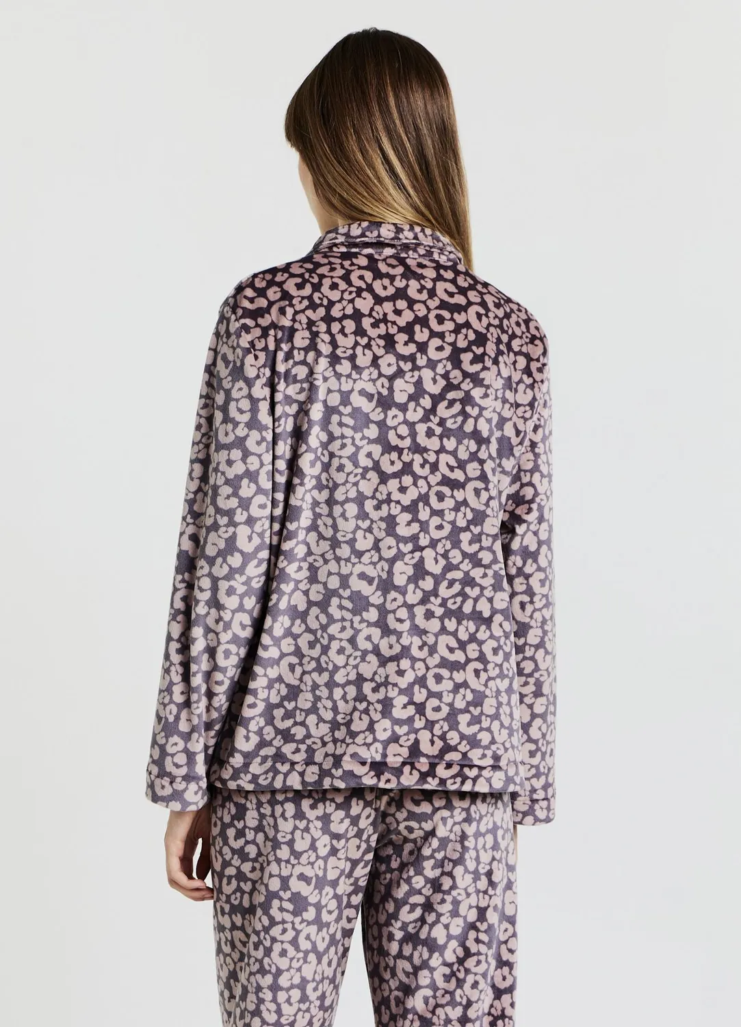 Calliope chemise velours imprimée boutonnée femme
