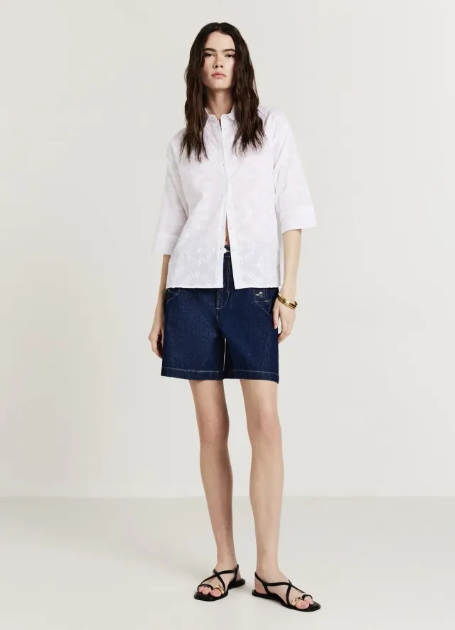 Calliope chemise sangallo broderie chemise oversize femme