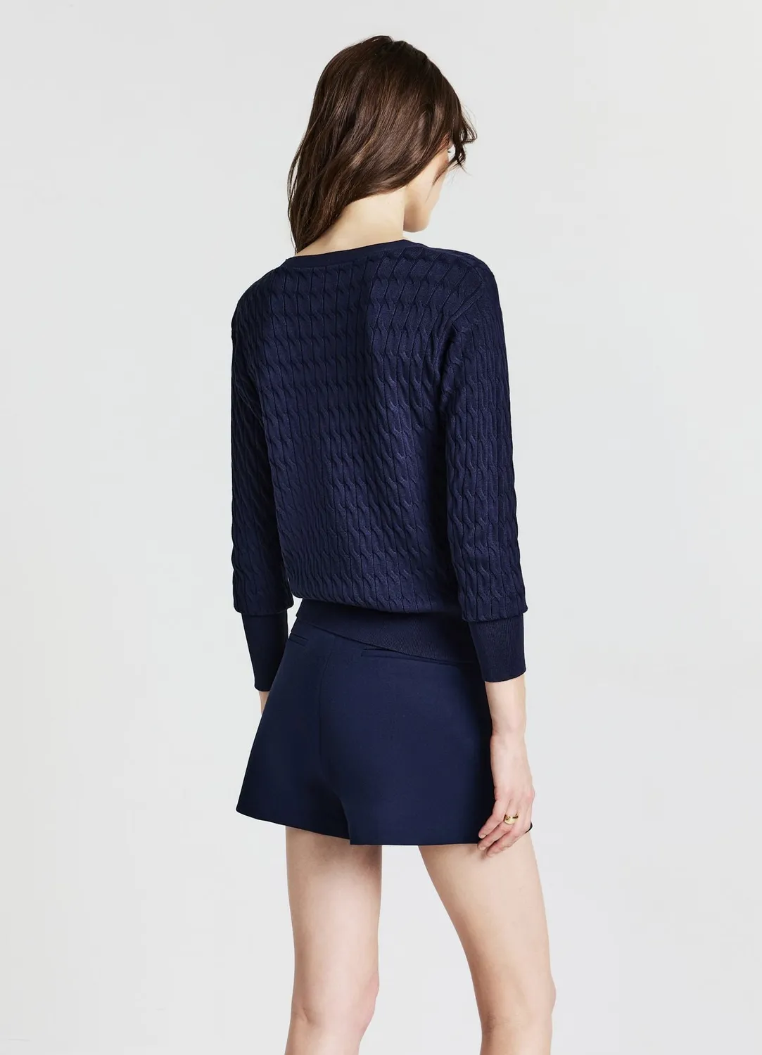 Calliope jupe-short fente latérale femme unie