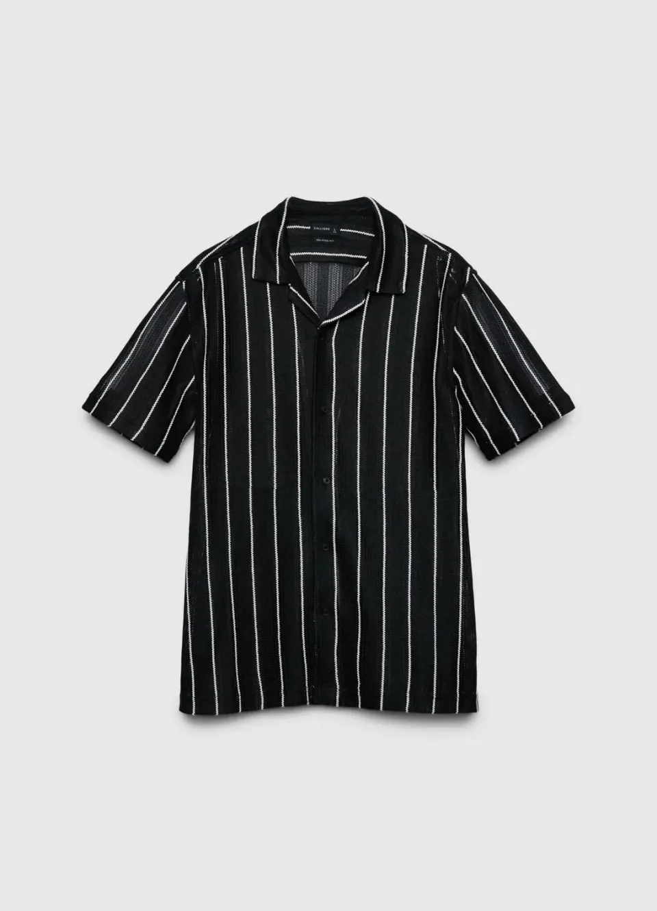 Calliope chemise bowling homme rayée ajourée