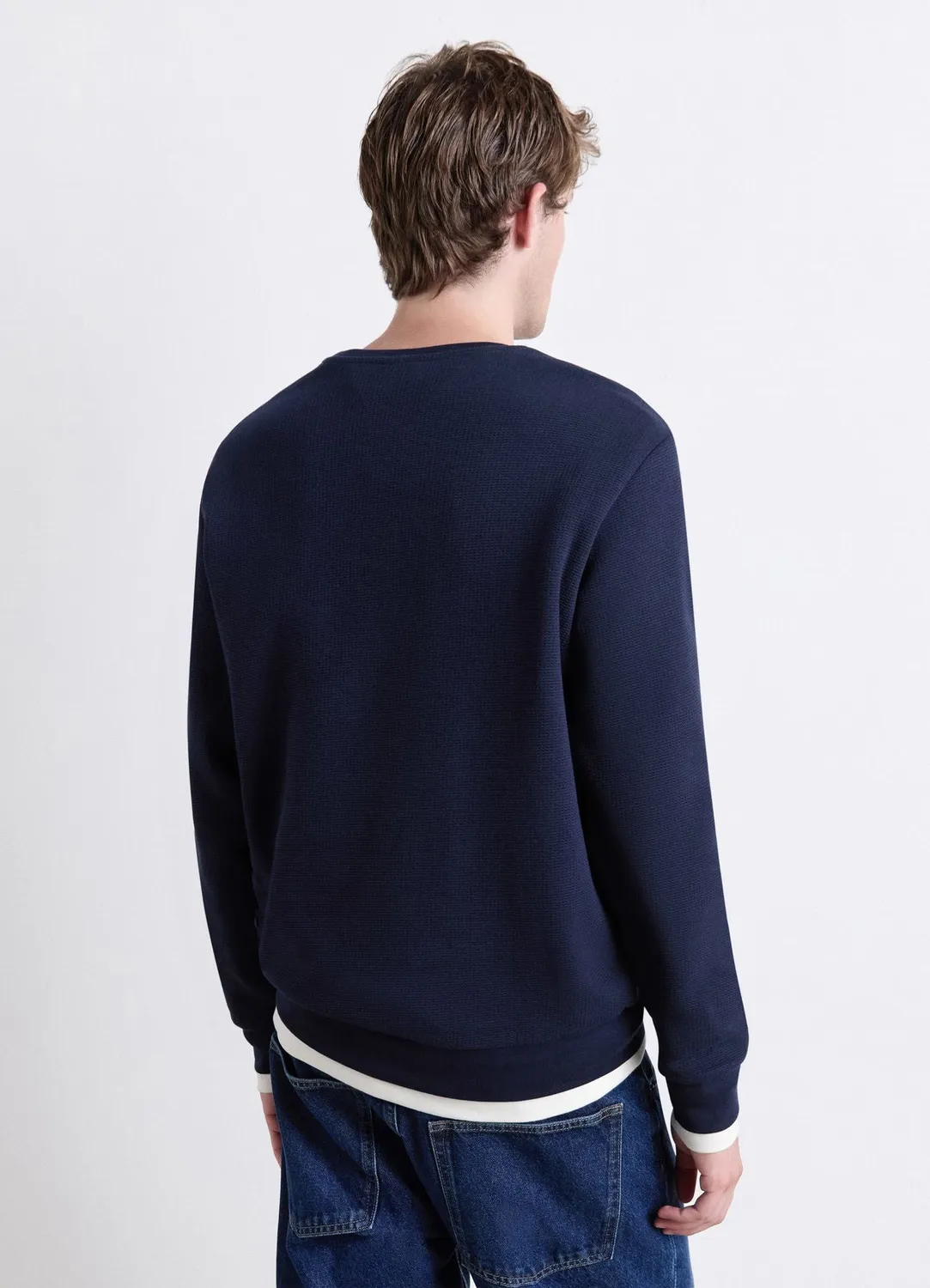 Calliope sweat col rond homme uni coton