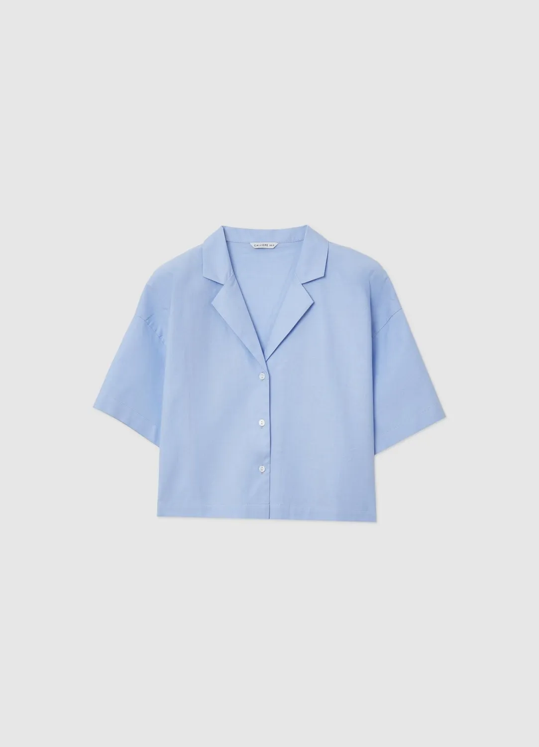Calliope Chemise femme col revers coton unie
