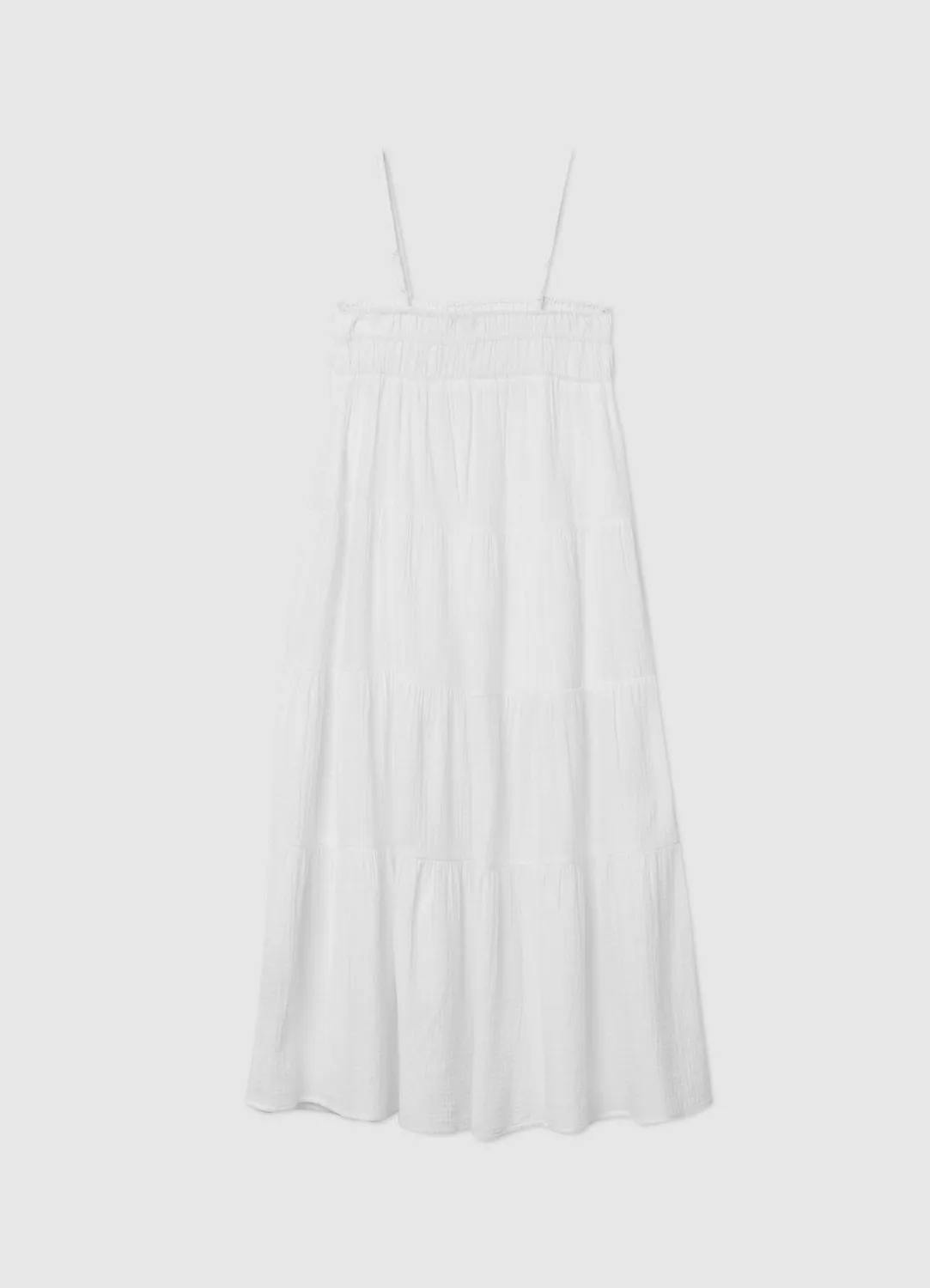 Calliope robe longue femme volant bretelles fines