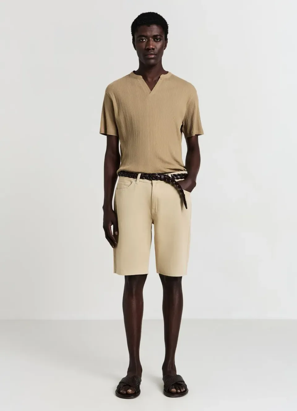 Calliope Serafino t-shirt homme coton uni