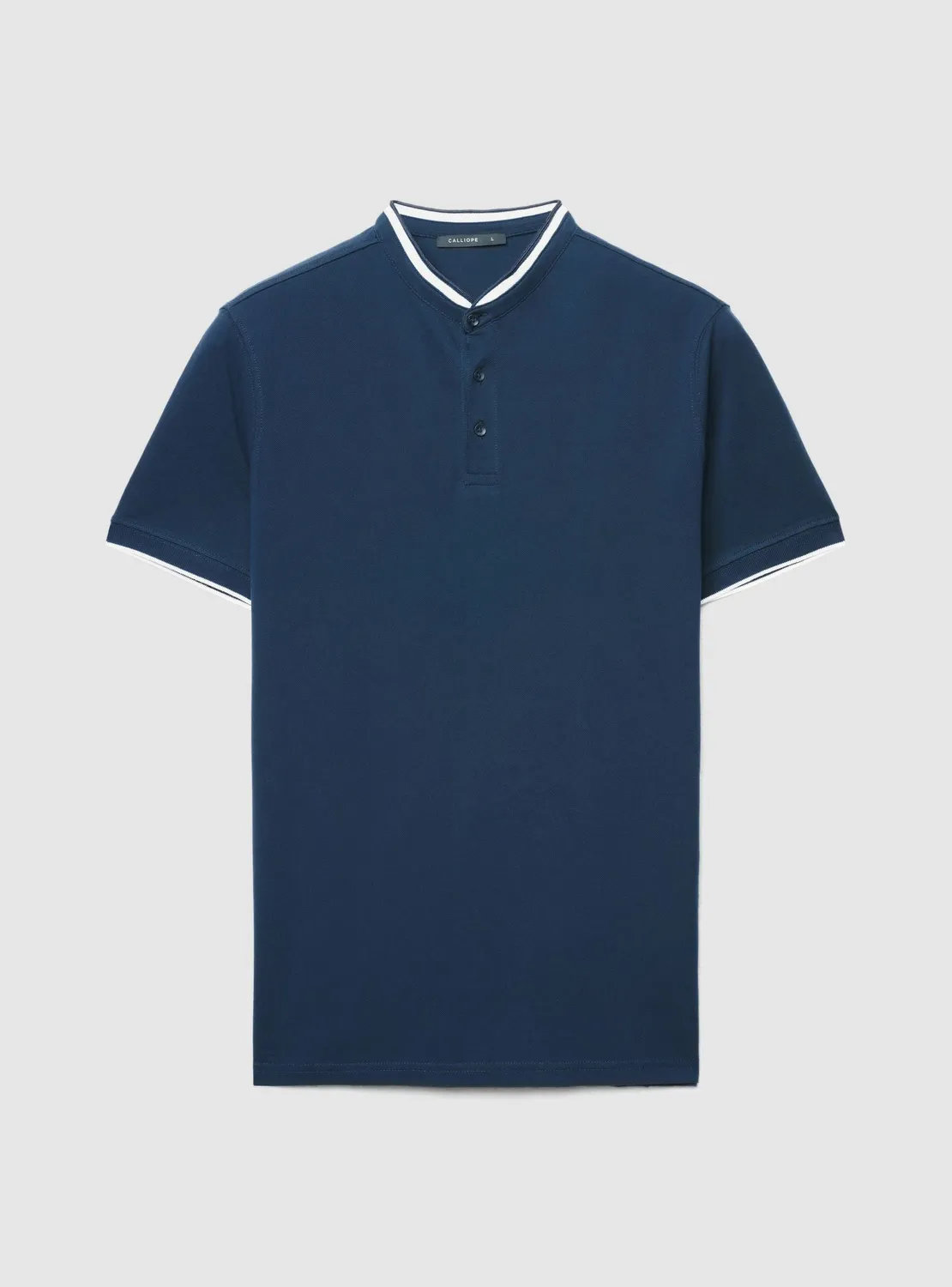 Calliope polo col coréen homme manches courtes