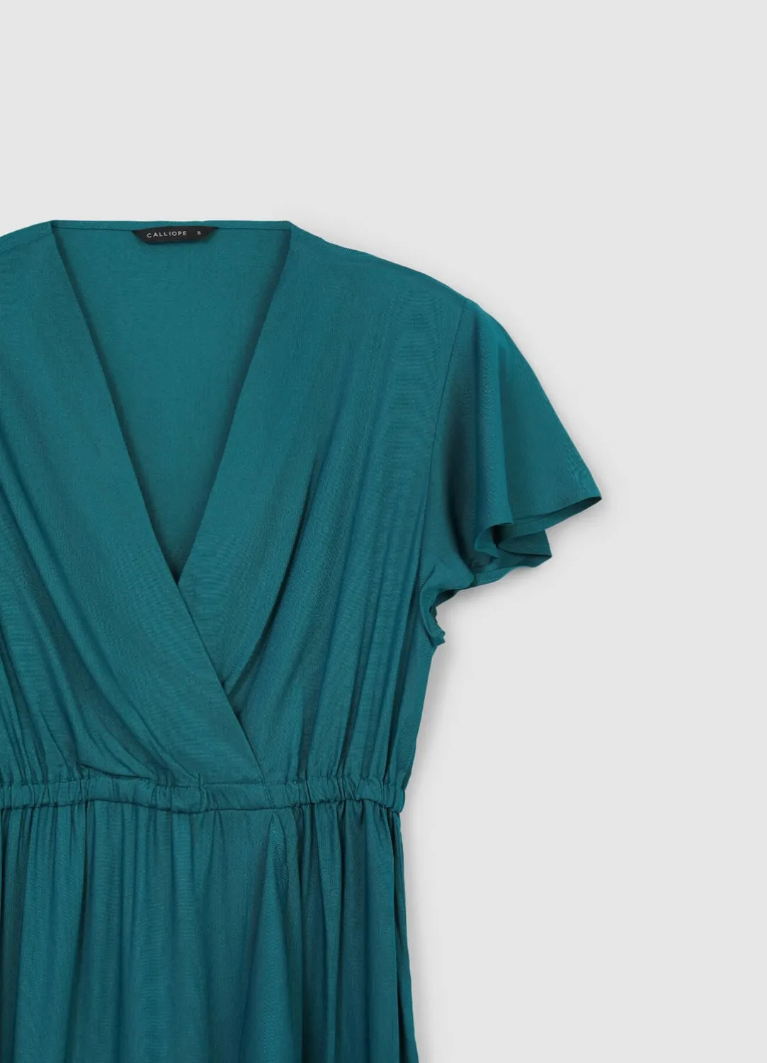 Calliope Atelier robe croisée longue à volants