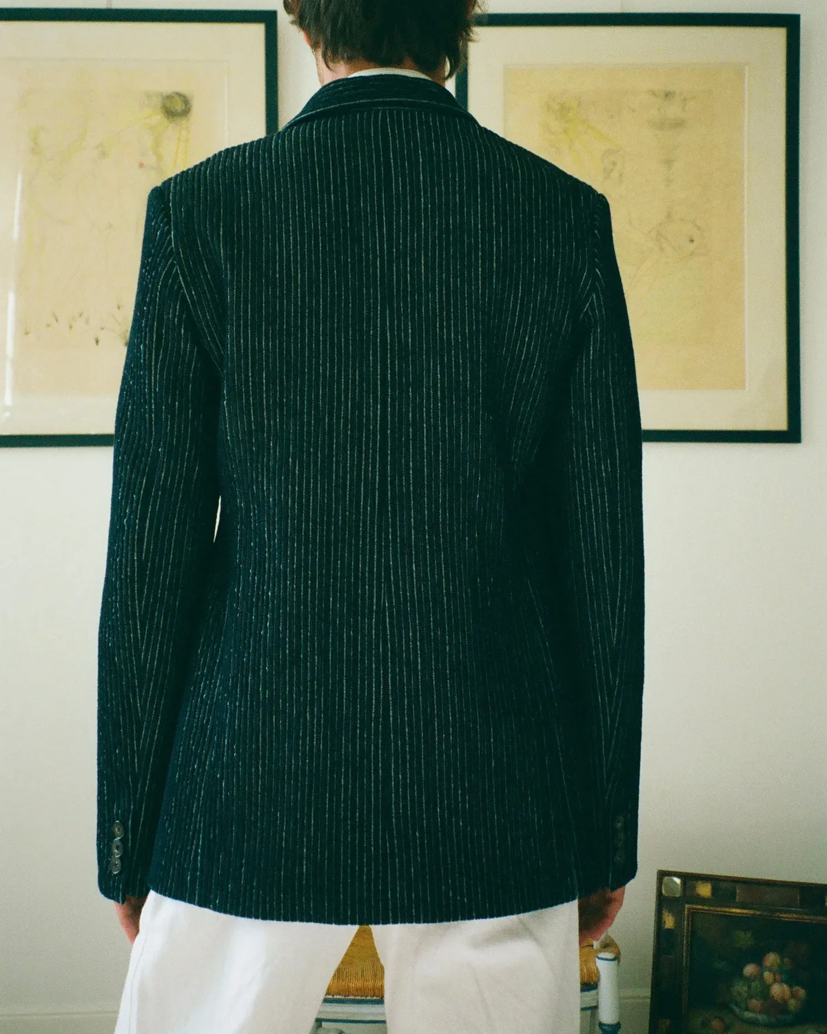 Erevan Lipp Smocking tailleur denim indigo