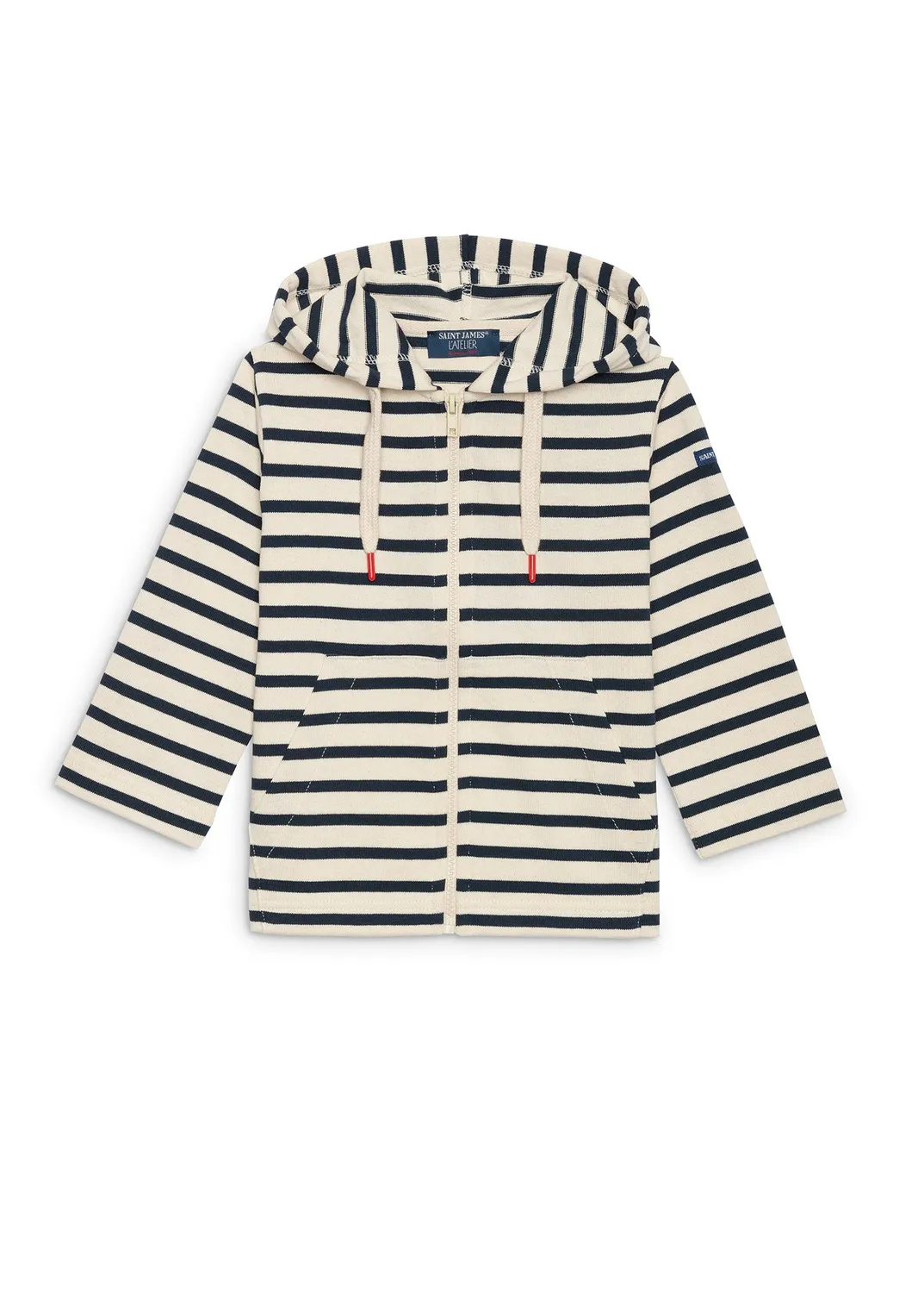 Saint James Colleville gilet enfant écru marine rayé