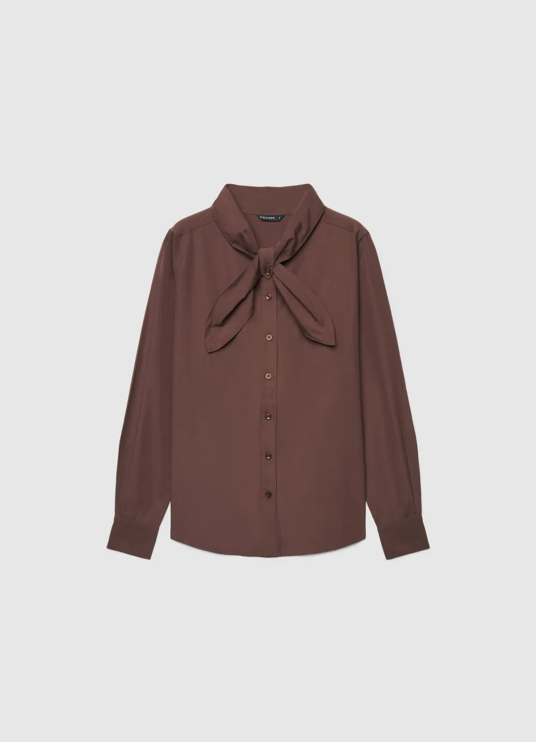 Calliope chemise lavallière boutonnée chemise femme unie