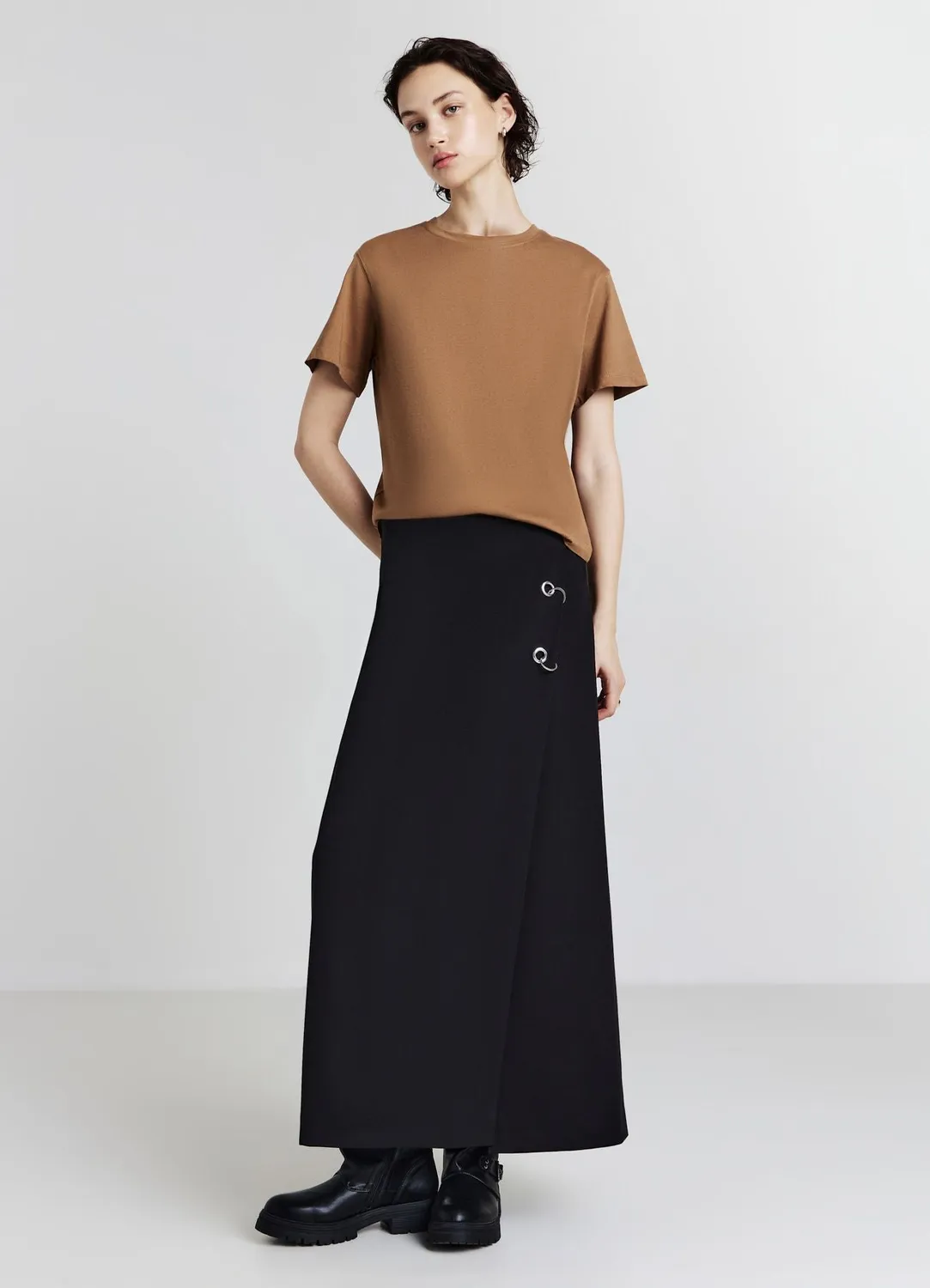 Calliope t-shirt coton uni femme col rond